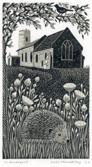 St Andrews Lino print