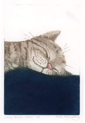Doing exactly what cats do best - looking very contented.
