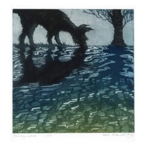 An image inspired by the Bungay Black Shuck folk tale.